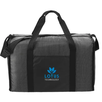 Grid Boxy Duffle Bag