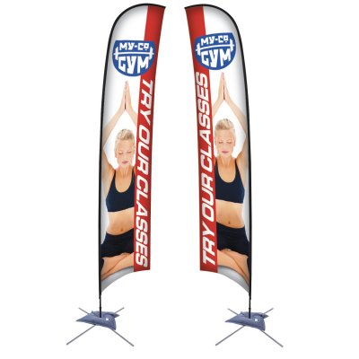 17' Razor Sail Sign Banner Kit (Double-Sided)