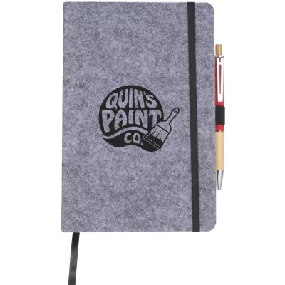 THE GOODS™ Recycled Felt 8'' x 5.5'' Bound Notebook