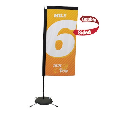 7' Premium Rectangle Sail Sign Kit (Double-Sided with Scissor Base)