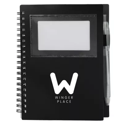 5'' x 7'' FSC® Recycled Star Spiral Notebook with Pen