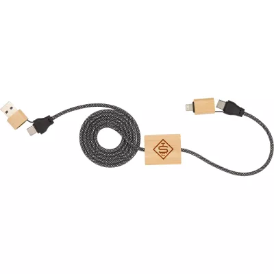 FSC® 100% Bamboo 5-in-1 100W Laptop Charging Cable