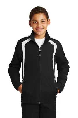 Sport-Tek® Youth Colorblock Raglan Jacket.