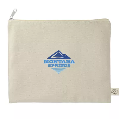 Organic 8oz Cotton Flat Travel Pouch