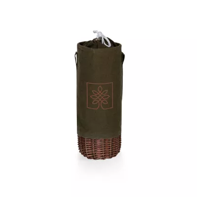 Malbec Insulated Canvas & Willow Wine Bottle Basket