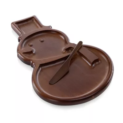 Reversible Snowman Serving Tray with Knife