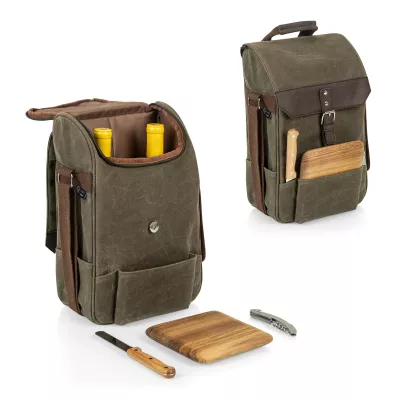2 Bottle Insulated Wine & Cheese Cooler Bag