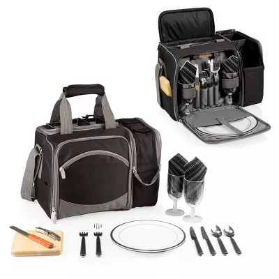 Malibu - Picnic Tote w/Deluxe Picnic Service for 2 - Solid Colors