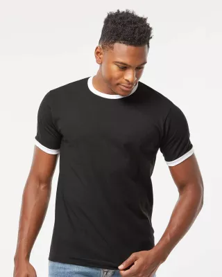 Tultex® Unisex Fine Jersey Ringer Short Sleeve T-Shirt