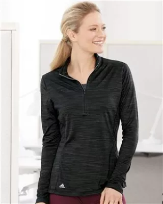 Adidas® Women's Lightweight Melange Quarter-Zip Pullover