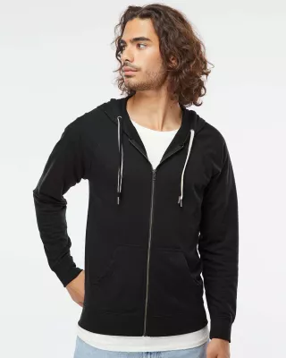 Independent Trading Co.® Unisex Icon Lightweight Loopback Terry Full-Zip Hooded Sweatshirt
