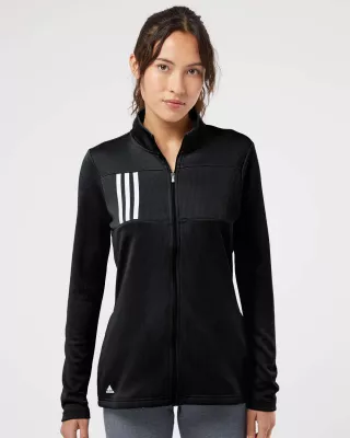 Adidas® Women's 3-Stripes Double Knit Full-Zip Pullover Shirt