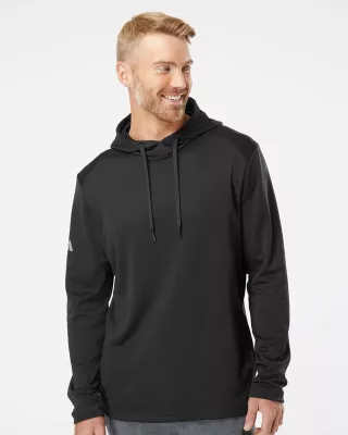 Adidas® Men's Textured Mixed Media Midweight Hooded Sweatshirt
