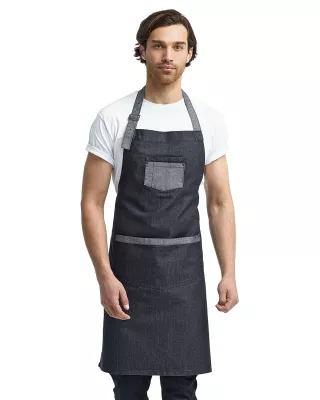 Artisan Collection by Reprime® Unisex Domain Contrast Denim Bib Apron