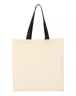 Q-Tees™ Economical Tote Bags w/Contrast-Color Handles