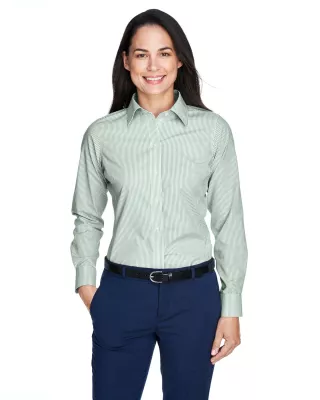 Devon and Jones® Women's Crown Collection® Banker Stripe Long Sleeve Woven Dress Shirt