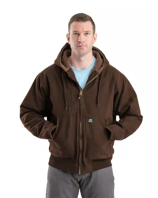 Berne Apparel Men's Highland Flex180® Washed Duck Hooded Work Jacket