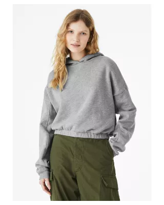 BELLA+CANVAS Ladies' Sponge Fleece Cinched Bottom Hooded Sweatshirt