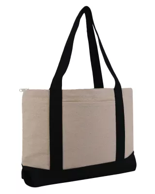 Liberty Bags Large Zippered Cotton Canvas Tote