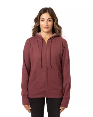 Econscious - Big Accessories Ladies' Heathered Full-Zip Hooded Sweatshirt
