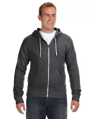 J AMERICA Adult Triblend Full-Zip Fleece Hooded Sweatshirt