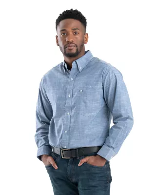 Berne Apparel Men's Foreman Flex180 Chambray Button-Down Woven Shirt