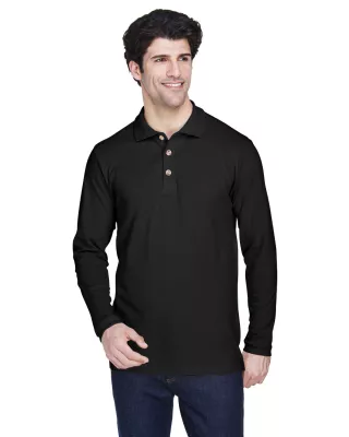 ULTRACLUB Adult Long-Sleeve Classic Piqué Polo