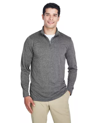 ULTRACLUB Men's Cool & Dry Heathered Performance Quarter-Zip