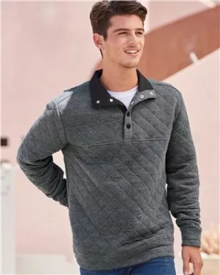 J. America® Men's Quilted Half-Snap Pullover