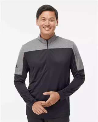 Adidas® Men's Lightweight Colorblocked Quarter-Zip Pullover