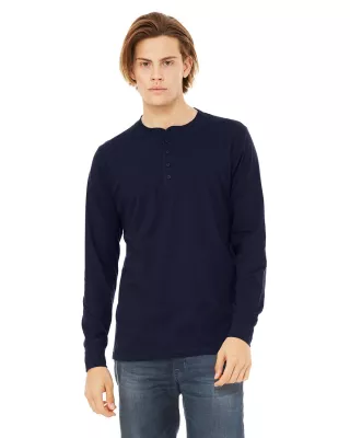 BELLA+CANVAS Men's Jersey Long-Sleeve Henley
