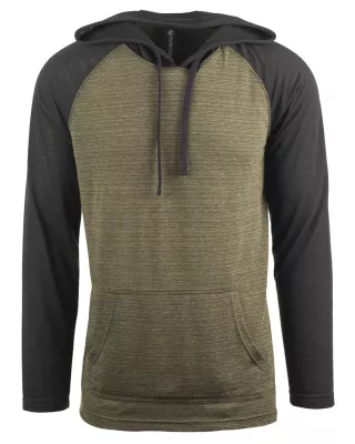 Burnside Adult Raglan Sleeve Striped Jersey Hooded T-Shirt