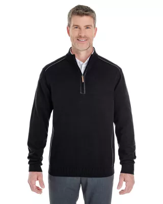 Devon and Jones Men's Manchester Fully-Fashioned Quarter-Zip Sweater