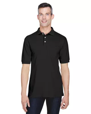 Harriton Men's Easy Blend™ Short Sleeve Polo w/Pocket