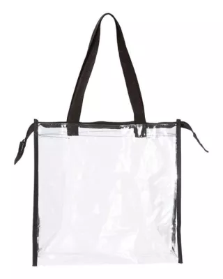 OAD Clear Zippered Tote w/Full Gusset