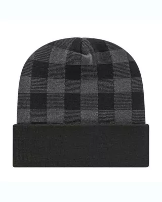 Cap America® USA-Made Plaid Beanie w/Cuff
