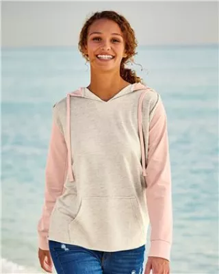 MV® Sport Women's French Terry Hooded Pullover w/Colorblocked Sleeves