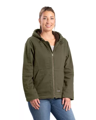 Berne Apparel Ladies' Sherpa-Lined Twill Hooded Jacket