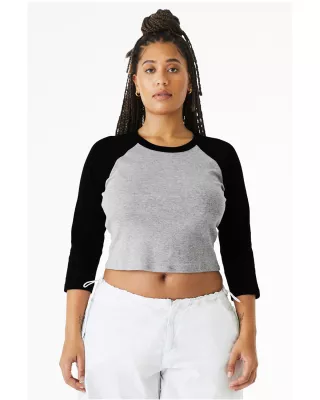 Bella+Canvas® Ladies' Micro Ribbed Three-Quarter Raglan Baby T-Shirt