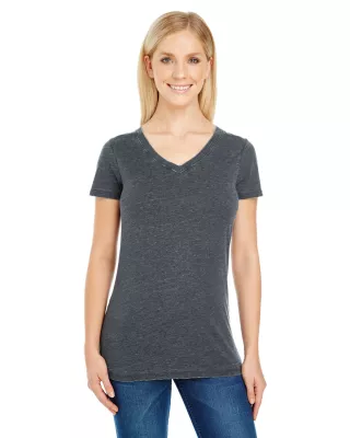 THREADFAST Ladies' Vintage Dye Short-Sleeve V-Neck T-Shirt