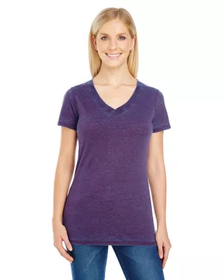 THREADFAST Ladies' Cross Dye Short-Sleeve V-Neck T-Shirt