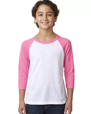 NEXT LEVEL APPAREL Youth CVC Three-Quarter Sleeve Raglan