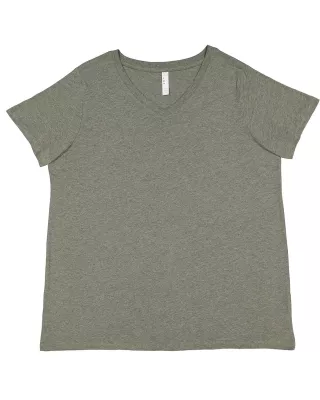 LAT Ladies' Curvy V-Neck Fine Jersey T-Shirt