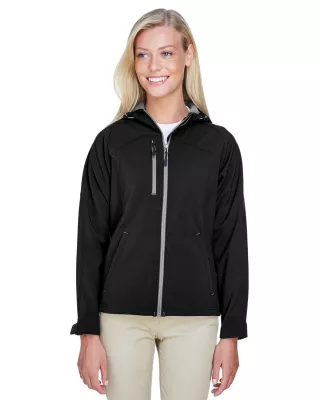 NORTH END® Women's Prospect Two-Layer Fleece Bonded Soft Shell Hooded Jacket