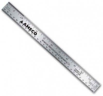 Etched Stainless Steel Ruler