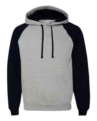 Jerzees® Nublend® Colorblocked Raglan Hooded Sweatshirt