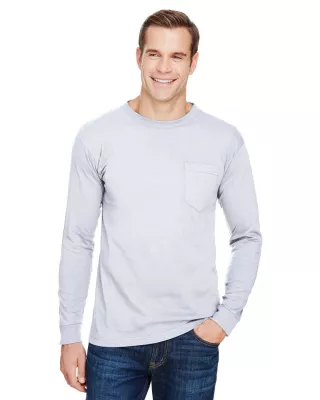 BAYSIDE Unisex USA Made Long-Sleeve Pocket T-Shirt