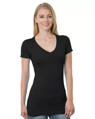BAYSIDE Ladies' USA Made V-Neck T-Shirt