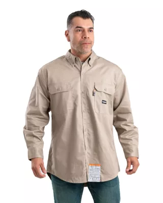 Berne Apparel Men's Tall Flame-Resistant Button Down Work Shirt