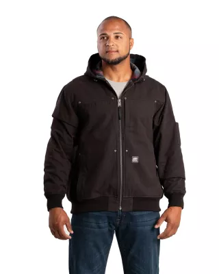 Berne Apparel Men's Heartland Duck Flannel-Lined Hooded Jacket